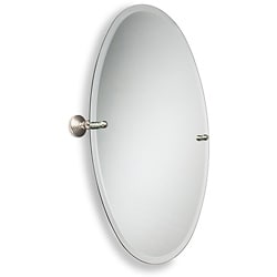 Oval Bathroom Tilt Wall Mirror with Beveled Edge
