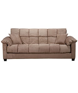 Madras Mocha Microfiber Futon Sofa Bed