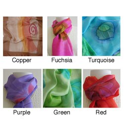 Hand-dyed Silk Scarf (India)