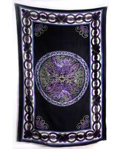Hand-woven Bedspread Celtic Pattern (India)