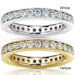 14k Gold 1ct TDW Round Diamond Eternity Band (G-H, I1-I2)