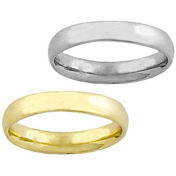 14k gold 4mm comfort fit wedding band (size 5-8)