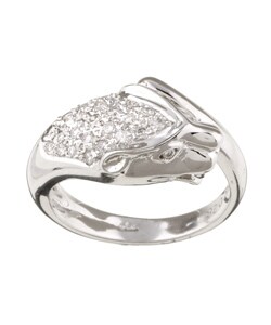 18k White Gold 1/4ct TDW Diamond Panther Ring