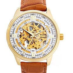 Akribos XXIV 'Saturnos' Men's Skeleton Automatic Watch