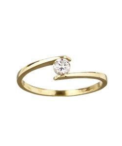 10k Yellow Gold Cubic Zirconia Baby Ring