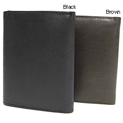 Perry Ellis Men's Genuine Leather Tri-fold Wallet