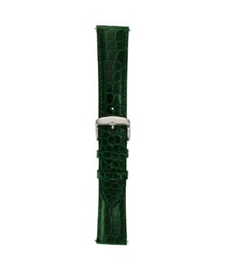 Green Genuine Leather Alligator Watch Strap