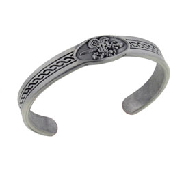 Pewter Armor of God 7-inch Cuff Bangle Bracelet