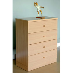 Modern 4-drawer Wood Chest
