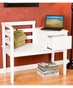 Landa Frost White Gossip Bench