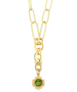 Elsa M 18k Goldtone Byzantine Cross Necklace
