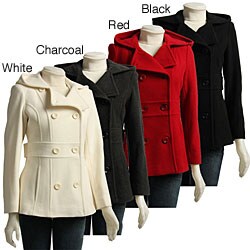 Anne Klein Women's Petite Hooded Peacoat