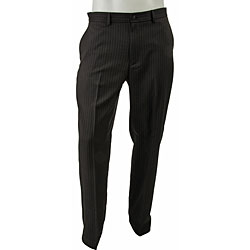 black pinstripe trousers
