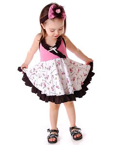 Sophia's Style Girl's Halter Flamingo Dress