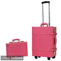 Rockland Blue Handmade 2-piece Carry-On Luggage Set