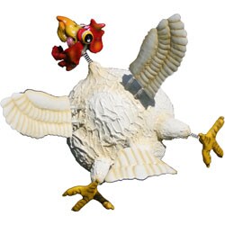 Rooster Splat Garden Art