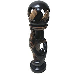 Hand-finished 'One Love' Unity Globe (Ghana)