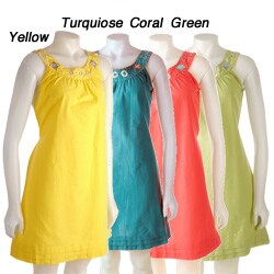 Pretty Pink Women's Sleeveless Grommet Ring Dress