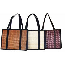 Handcrafted Large Tatami Business Tote (Cambodia)
