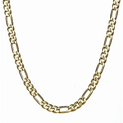 Simon Frank 14k Yellow Gold Overlay 24-inch Figaro Chain 8mm