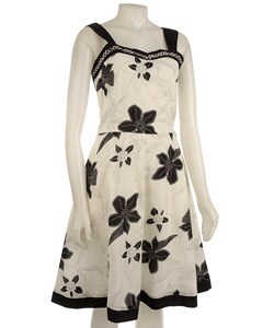 Jessica Taylor Women's Woven Floral Print Dress