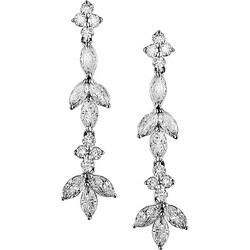 18k White Gold 2 3/4ct TDW Diamond Drop Earrings (G-H, SI)