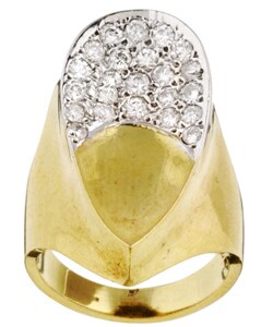 14k Yellow Gold 1ct TDW Diamond Cluster Ring (H, SI1)