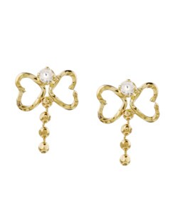 14k Yellow Gold Dragonfly Stud Earrings