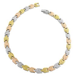 18k Gold over Steel Stampato 16-inch Necklace