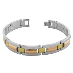 18k Gold over Steel 8-inch Stampato Bracelet