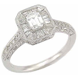 14k Gold 7/8ct TDW Diamond Engagement Ring (H-I, VS-I1)