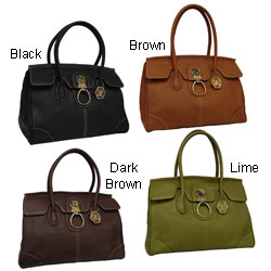 Amerileather 'Verona' Leather Satchel