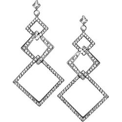 Miadora 18k White Gold 1 1/4ct TDW Diamond Earrings (G-H, SI)