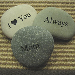 Inspirational 'Mom, I Love You, Always' Stones (Set of 3)