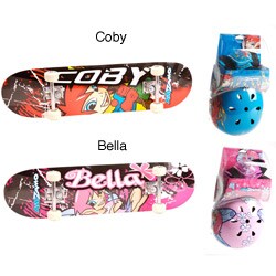 KIDZAMO 31-inch Skateboard/ Helmet Set