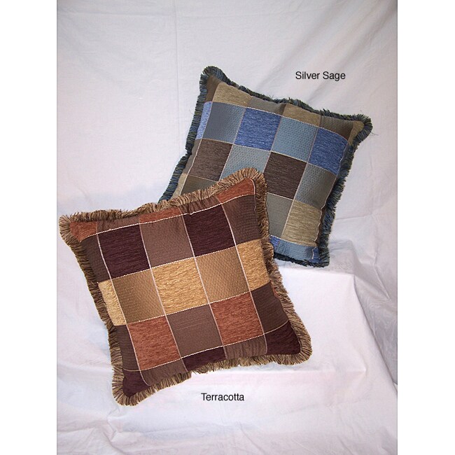 Loft Plaid Fringed Pillows (Set of 2)