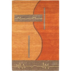 Hand-tufted Mandara Collection Wool Rug (7'9 x 10')