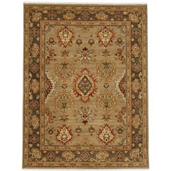 Hand-knotted Tumsur Hand-spun Wool Rug (4' x 6')