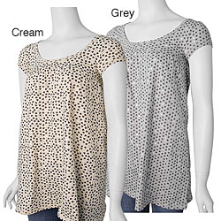Energie Women's Printed Cap Sleeve Babydoll Top