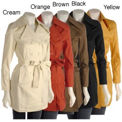 Last Kiss Women's Belted Trench Coat