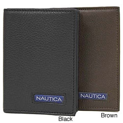 Nautica Men's Leather Gusseted Card Case Wallet