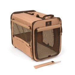 Bone Voyage Taupe Medium/ Large Pup Tent Pet Carrier