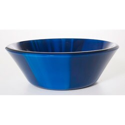 DeNovo Blue Prism Tapered Glass Vessel Sink Set