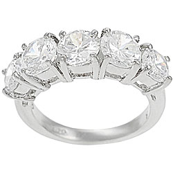 Tressa Collection Sterling Five Stone CZ Bridal & Engagement Ring