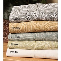 Regal 300 Thread Count Paisley Cotton Sheet Set
