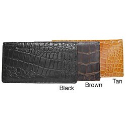 BT Croc Print Leather Checkbook Wallet