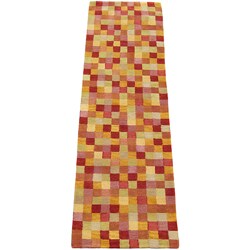Indo Tibetan Multi-colored Runner Rug (2'4 x 8')