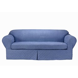 Microsuede Quilted 2-piece Sofa Slipcover