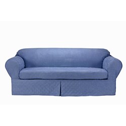 Microsuede Quilted 2-piece Chair Slipcover