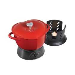 Hamiltion 33419H Red Heart Shaped 3-piece Party Crock Set